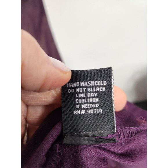 MSK Maxi Dress Medium Purple Shimmery Gold Chain Halter Evening Party Holiday - Picture 8 of 10